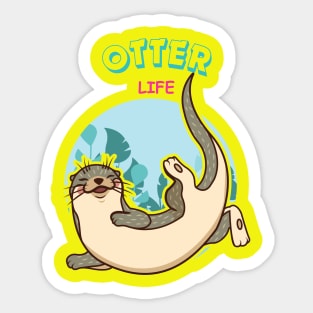 Happy Otter Sticker